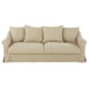 4-Sitzer-Schlafsofa mit Bezug aus gewaschenem Leinen